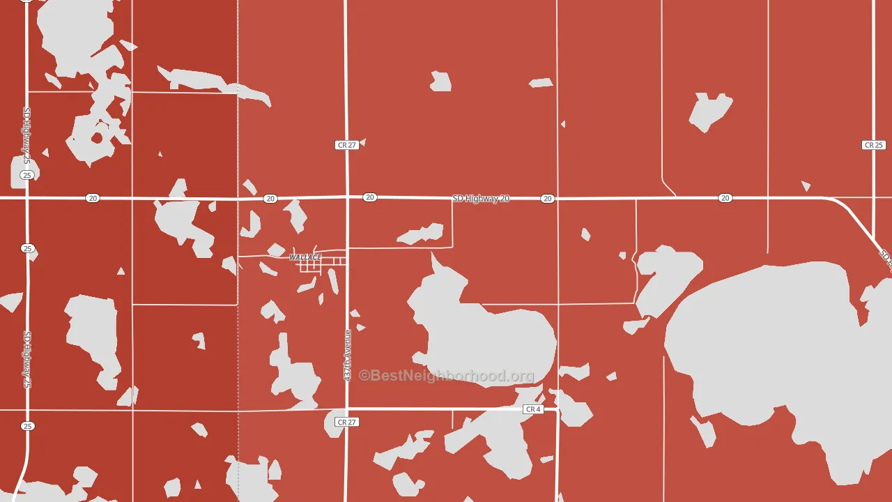 57272, SD block-group political-lean map