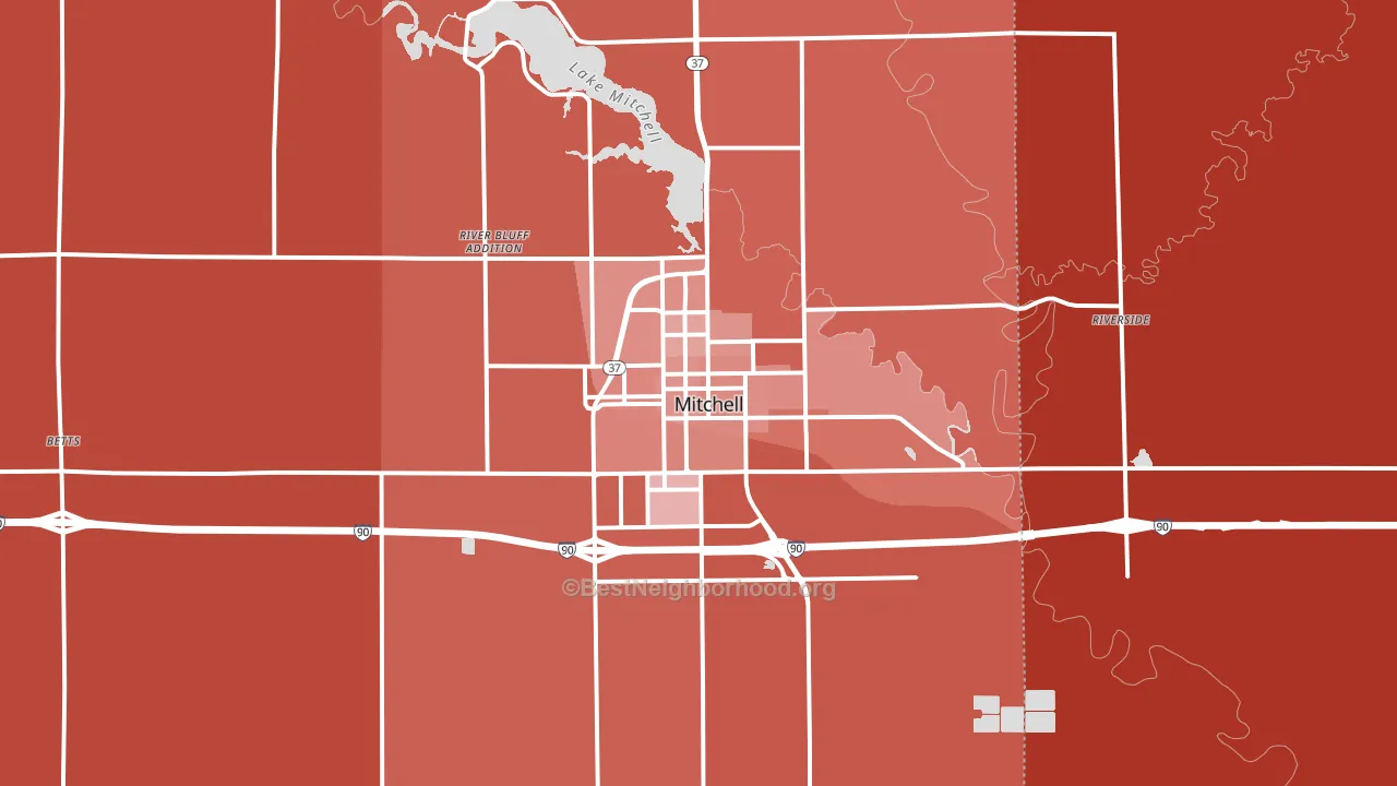 57301, SD block-group political-lean map