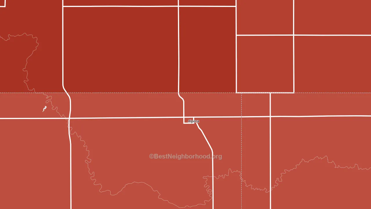 57312, SD block-group political-lean map