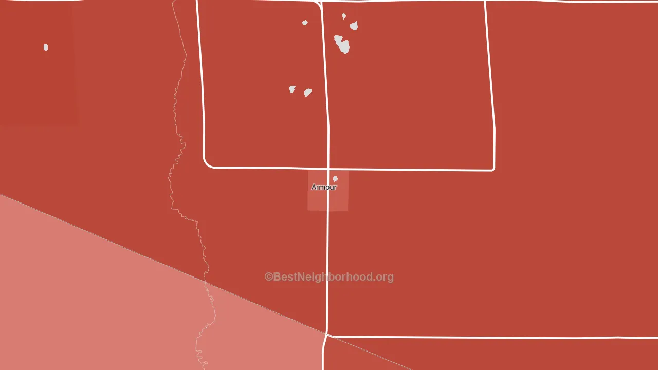 57313, SD block-group political-lean map