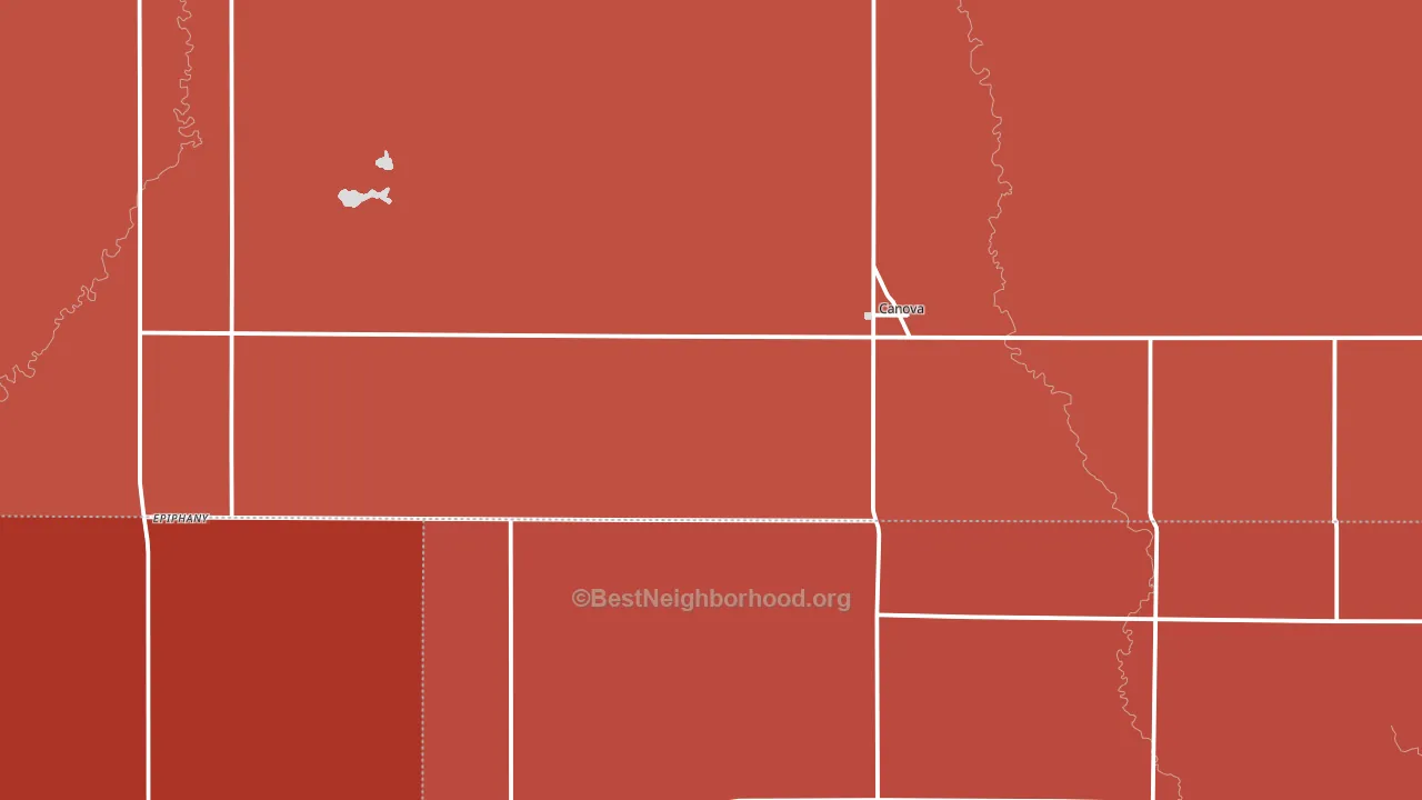 57321, SD block-group political-lean map