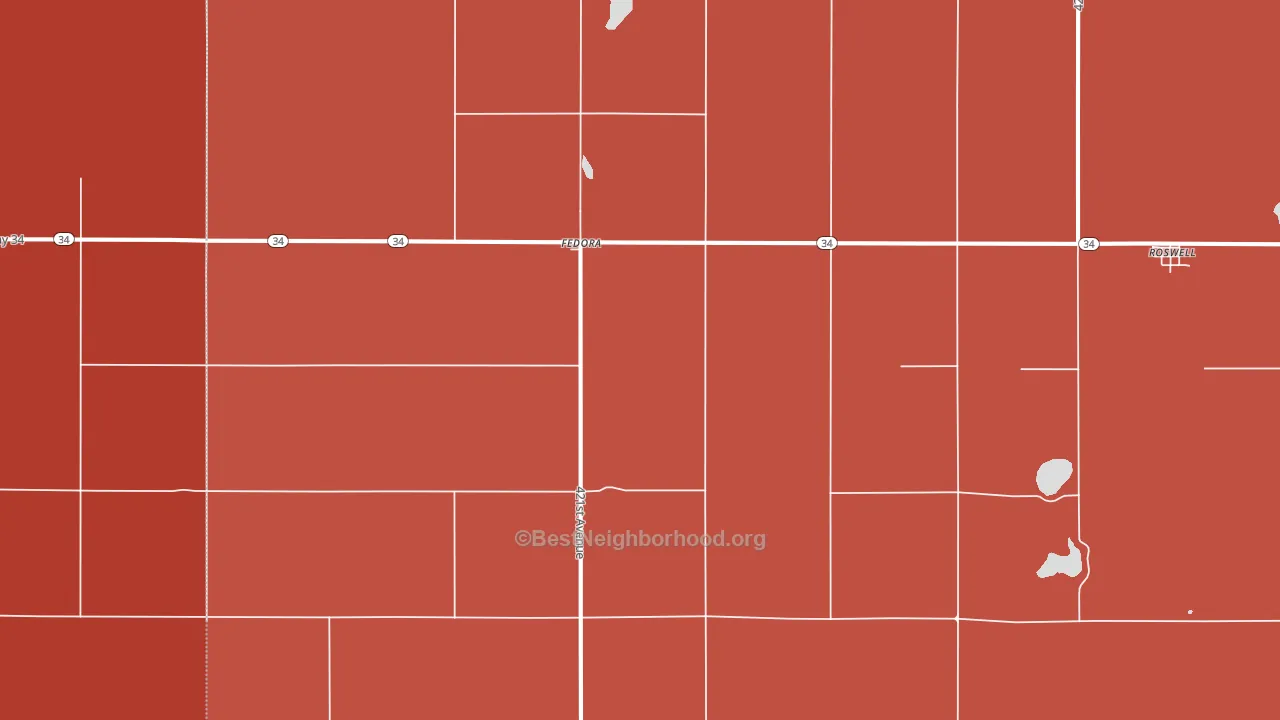 57337, SD block-group political-lean map