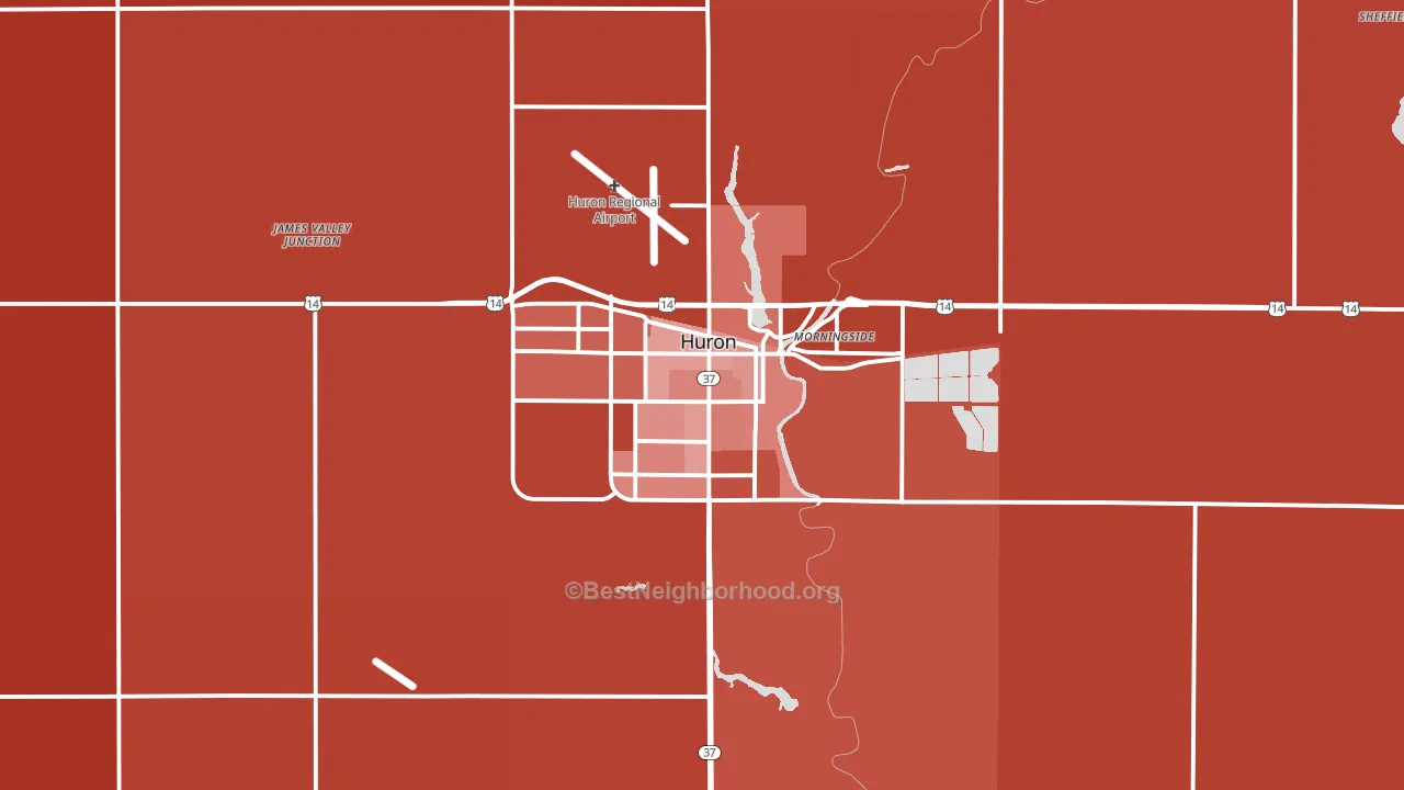 57350, SD block-group political-lean map