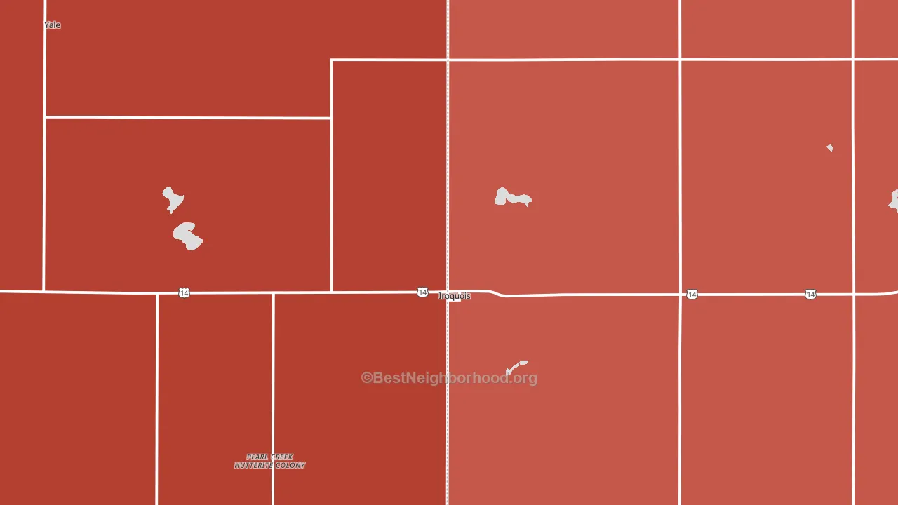 57353, SD block-group political-lean map