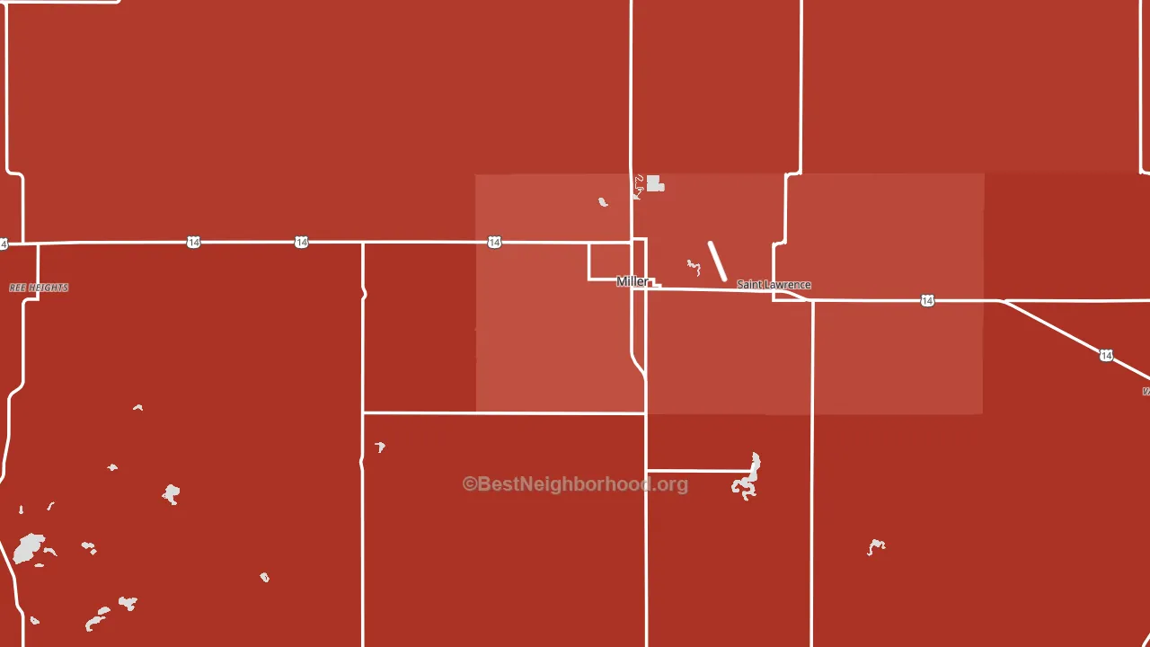 57362, SD block-group political-lean map