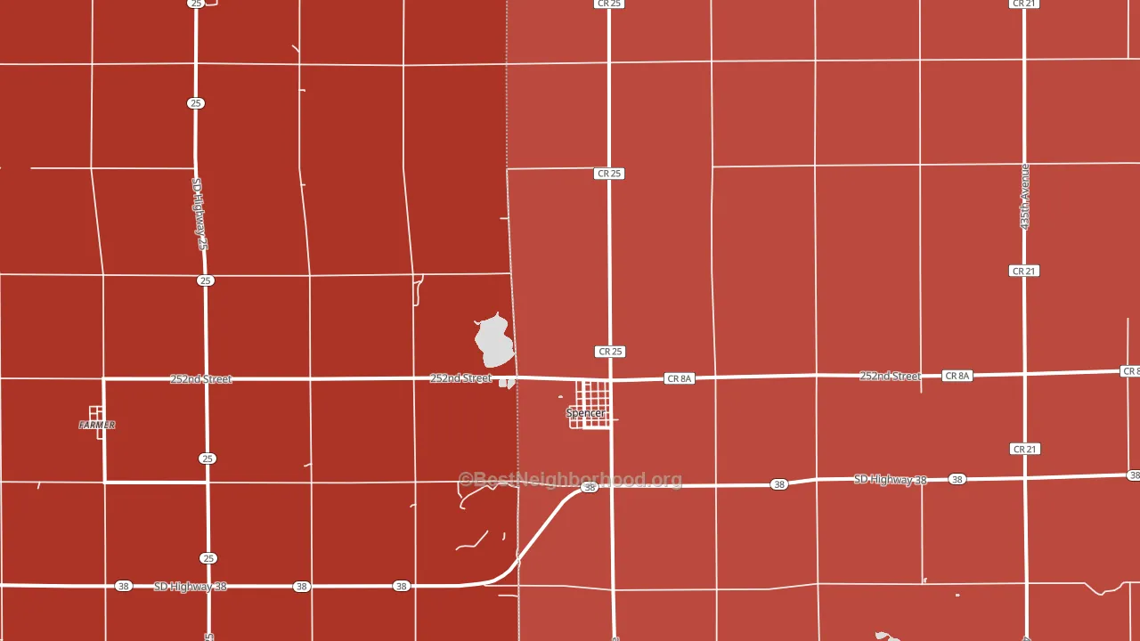 57374, SD block-group political-lean map