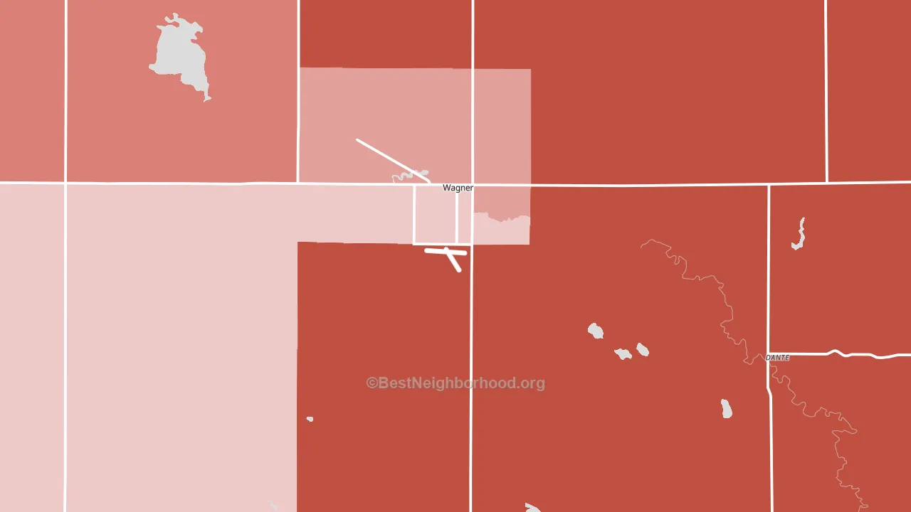57380, SD block-group political-lean map