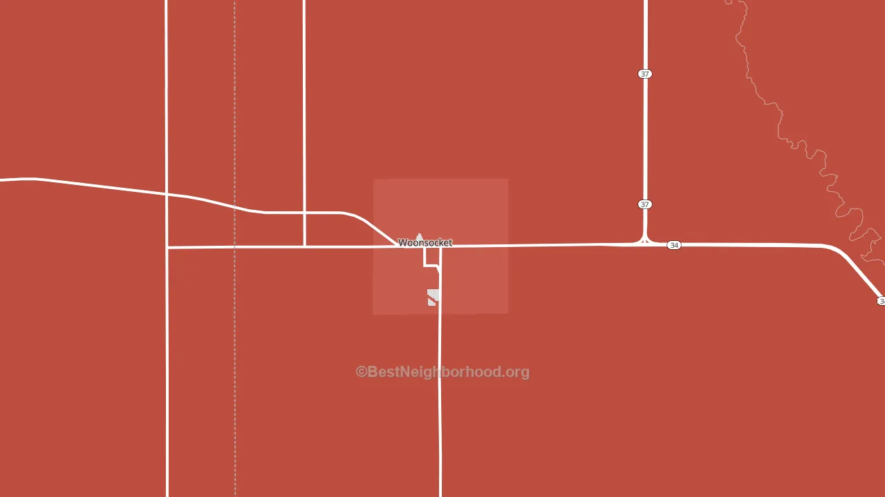 57385, SD block-group political-lean map