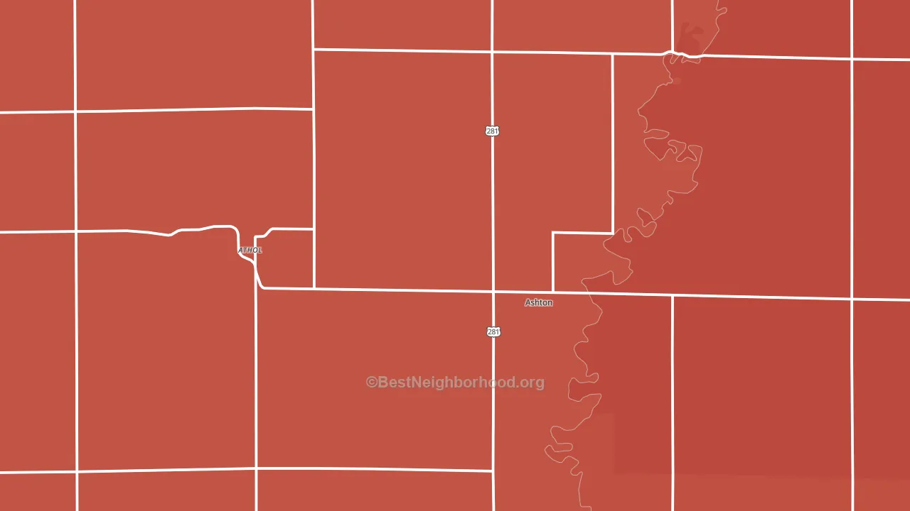 57424, SD block-group political-lean map