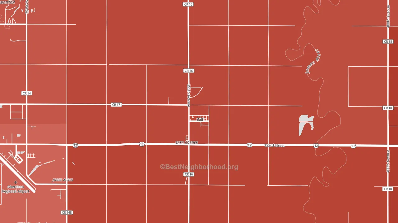 57427, SD block-group political-lean map