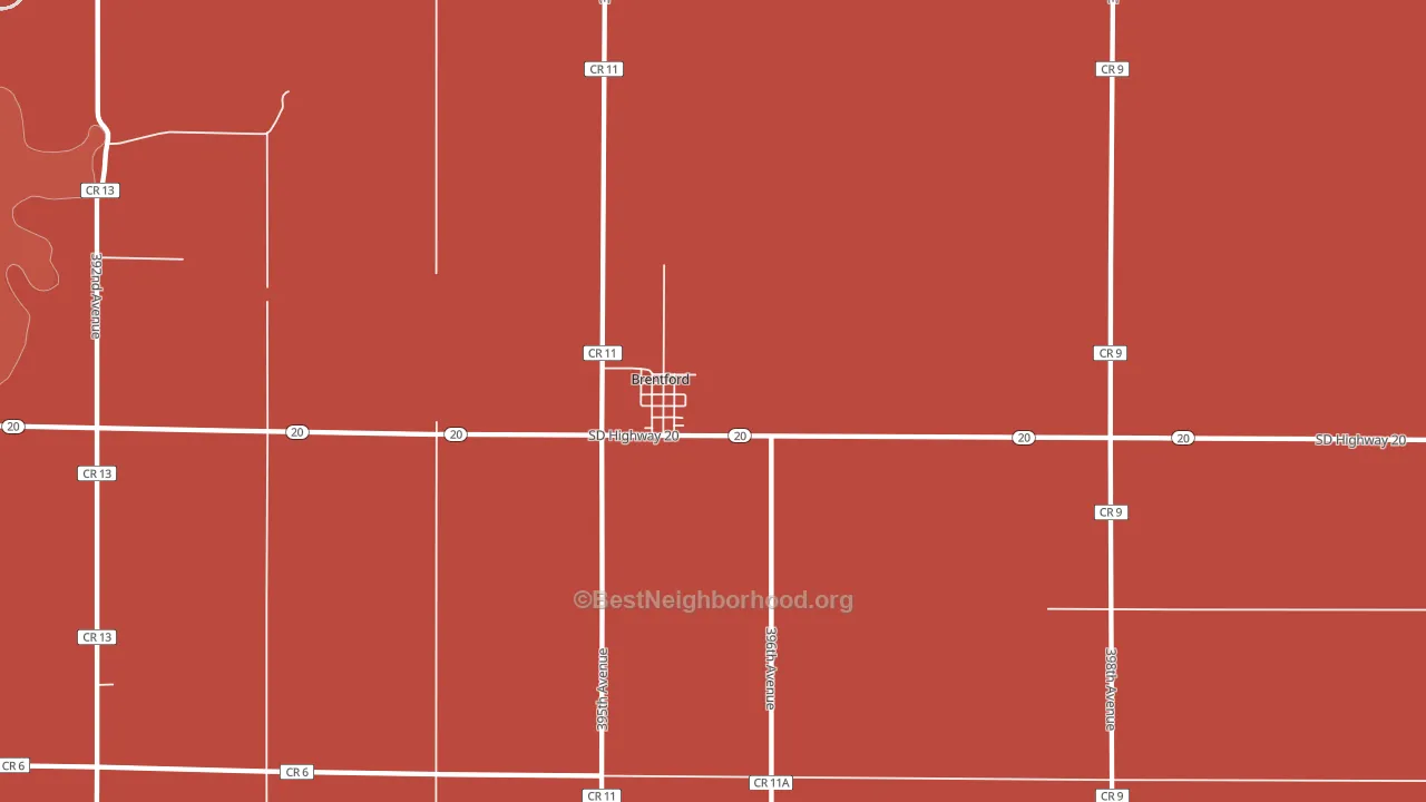 57429, SD block-group political-lean map