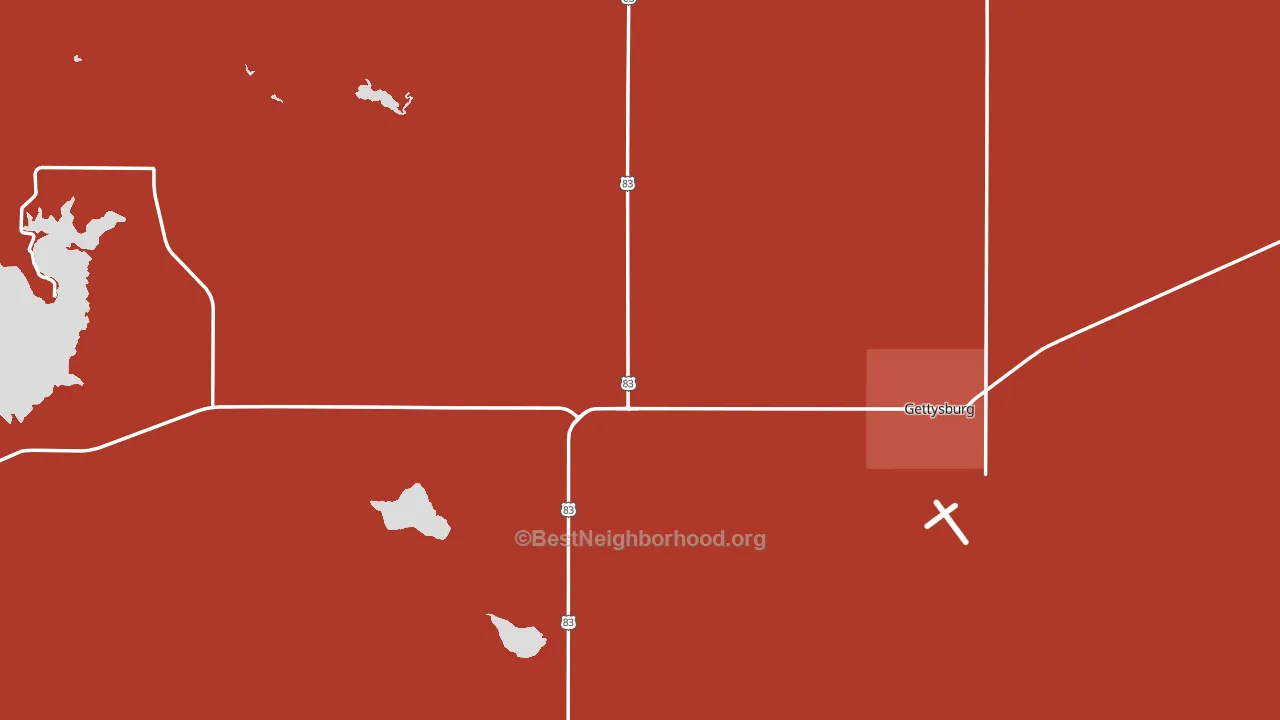57442, SD block-group political-lean map
