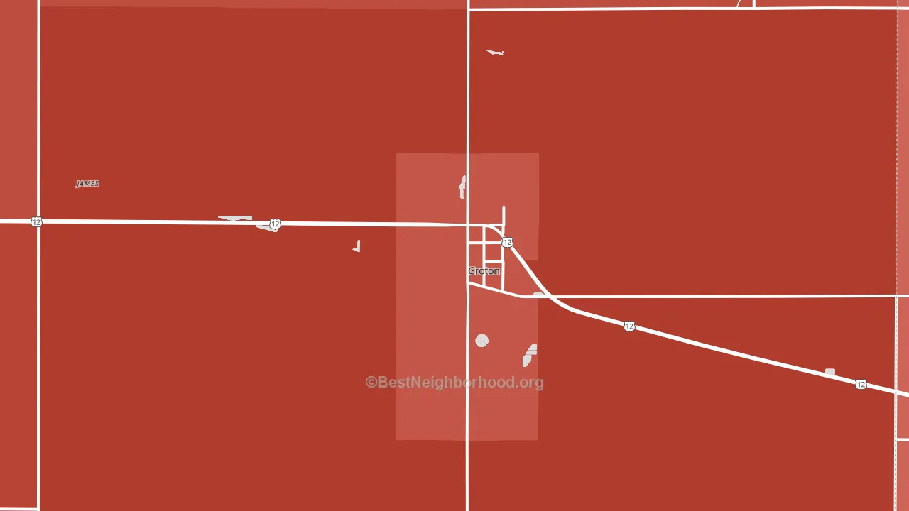57445, SD block-group political-lean map