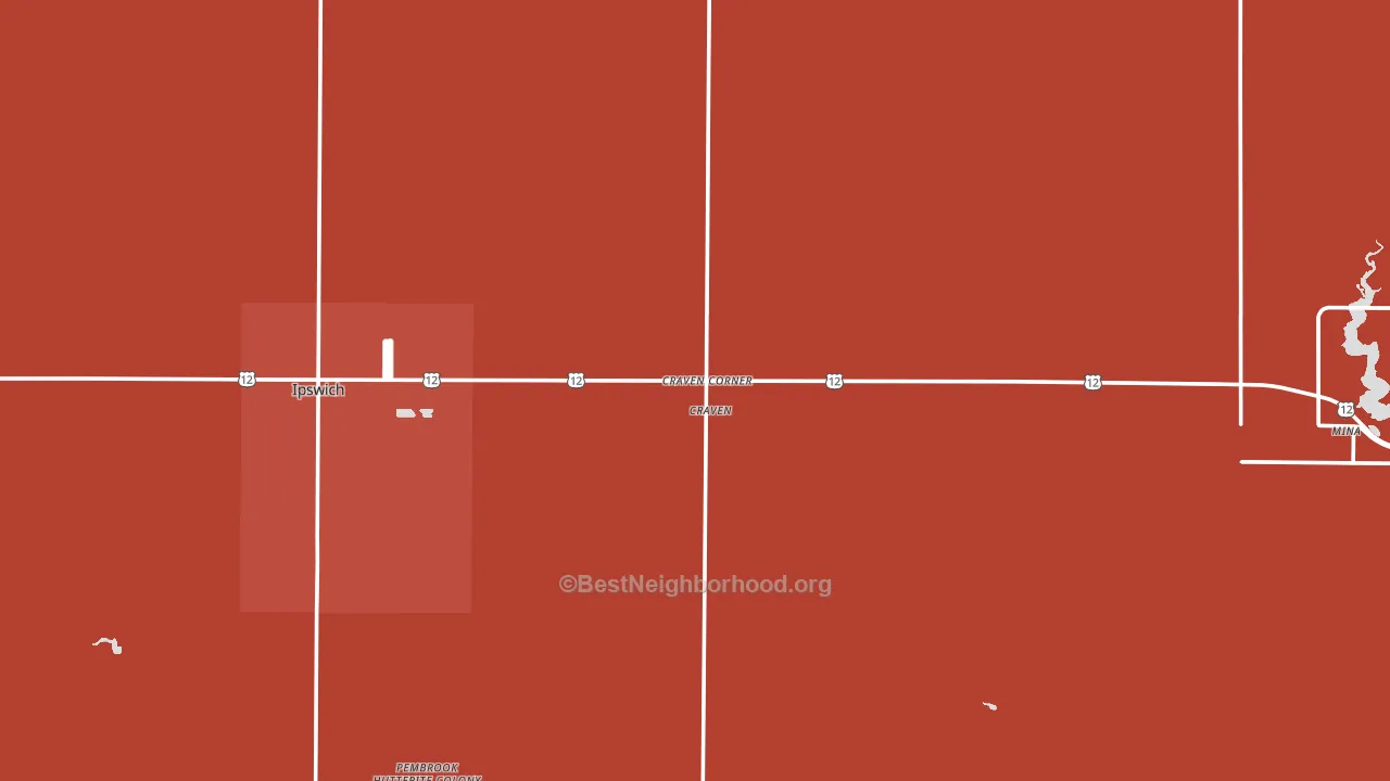57451, SD block-group political-lean map
