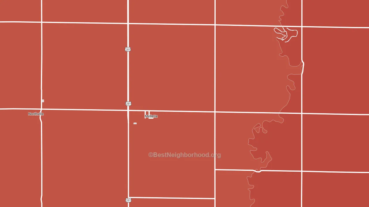 57461, SD block-group political-lean map