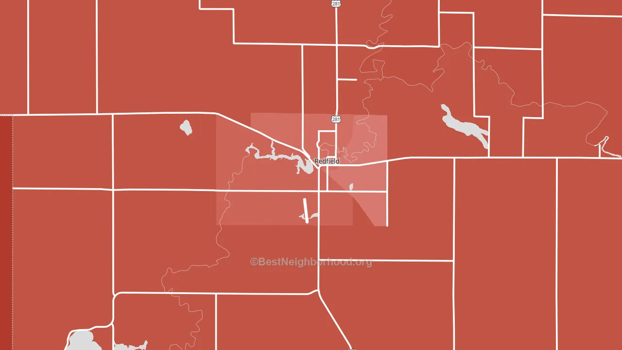 57469, SD block-group political-lean map