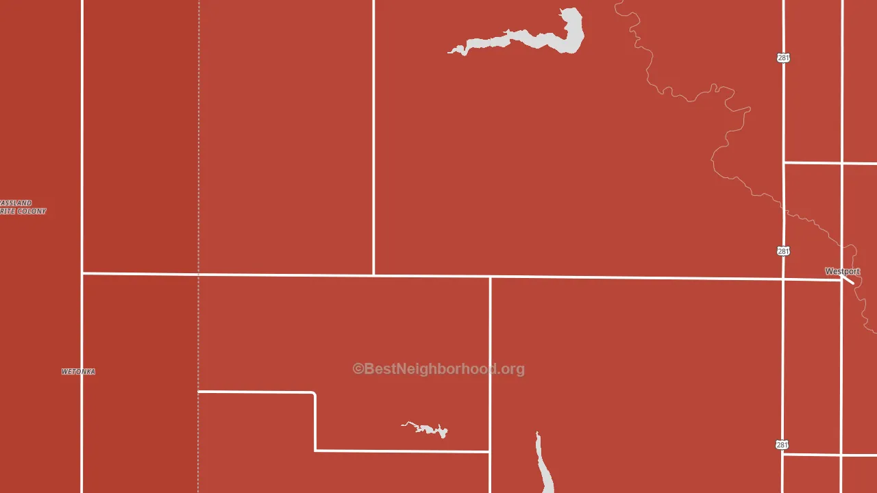 57481, SD block-group political-lean map