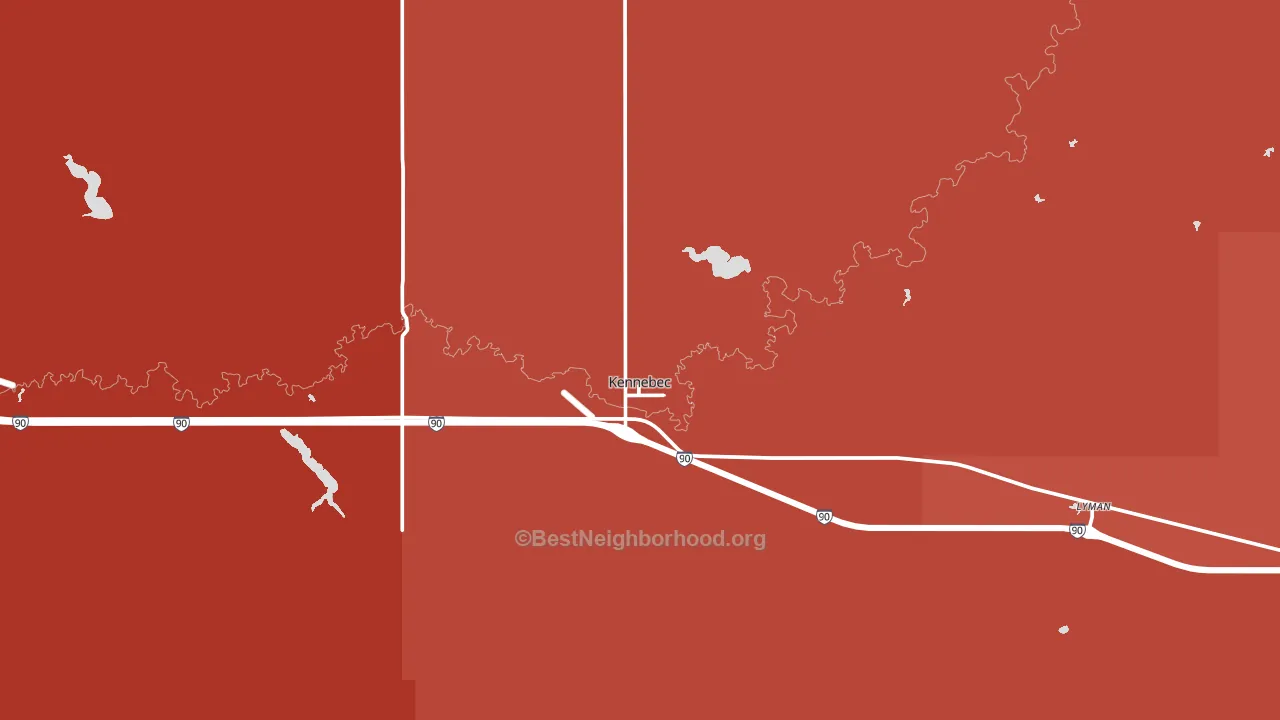 57544, SD block-group political-lean map
