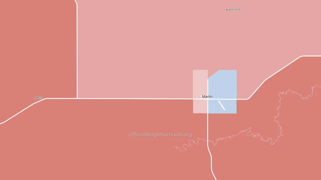 57551, SD block-group political-lean map