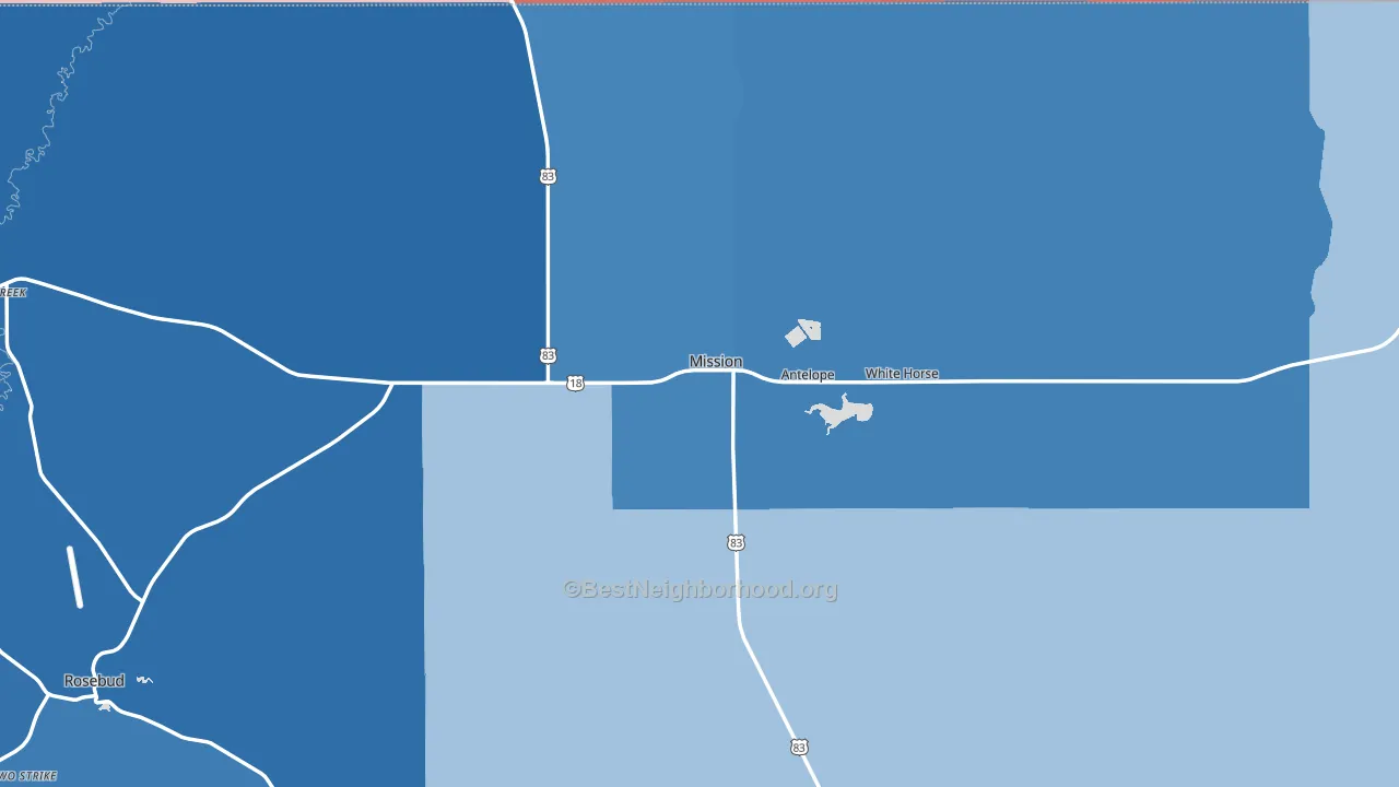 57555, SD block-group political-lean map