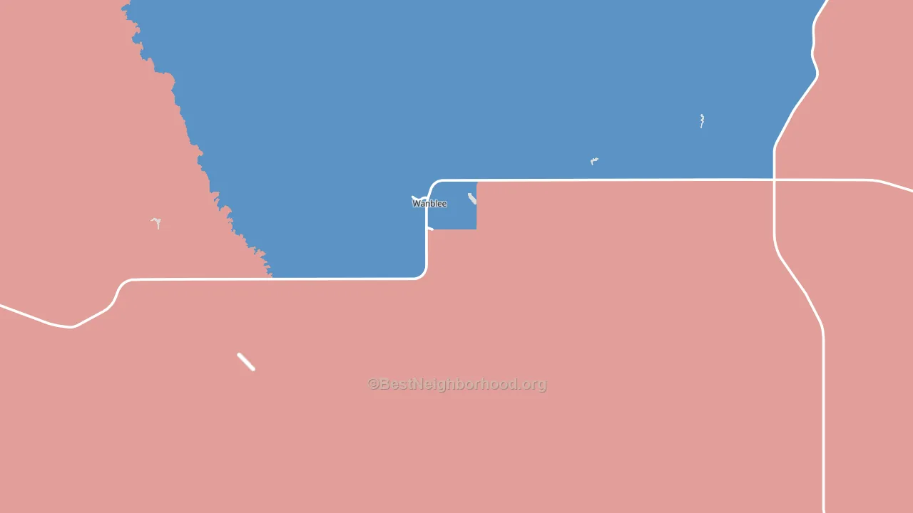 57577, SD block-group political-lean map