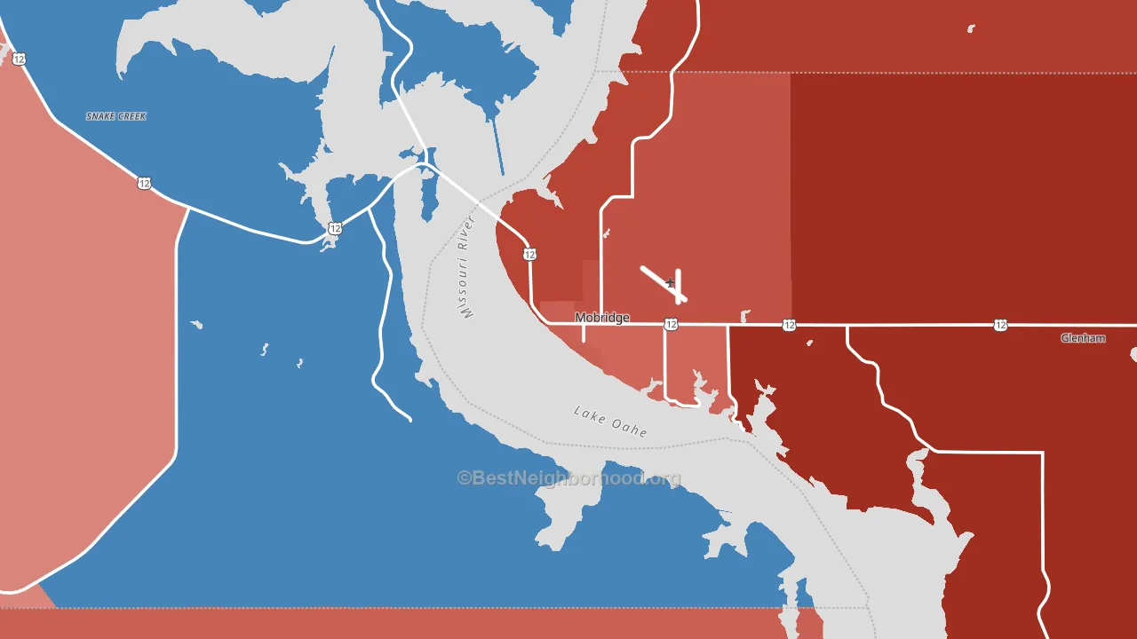 57601, SD block-group political-lean map