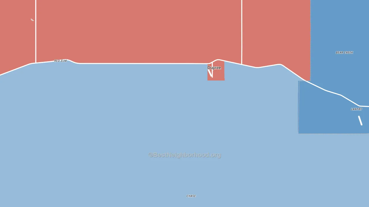 57623, SD block-group political-lean map