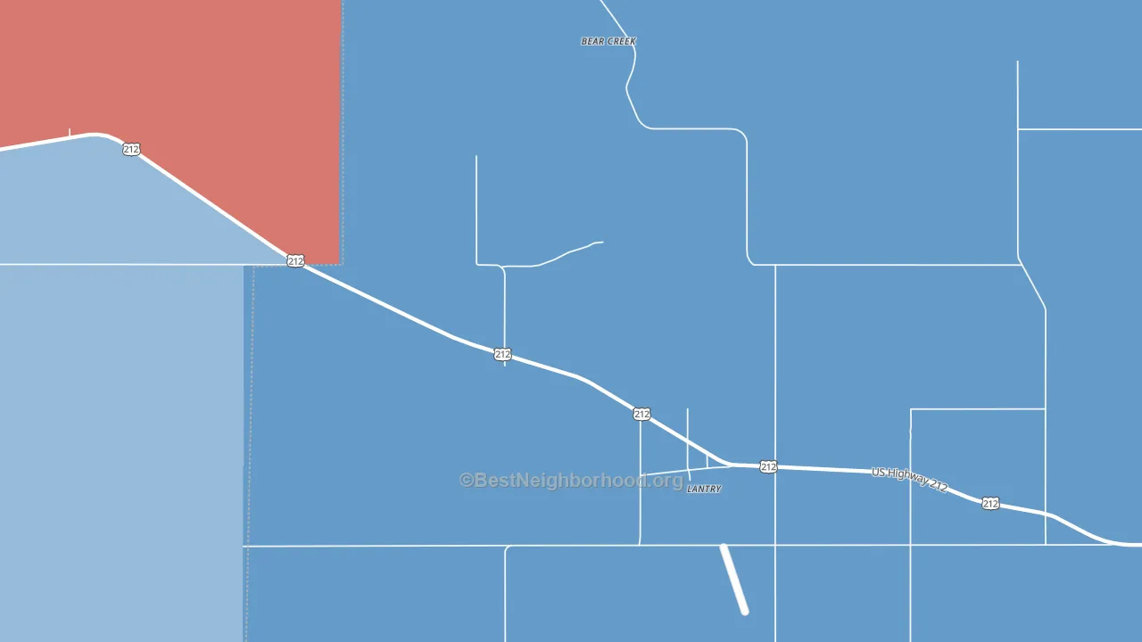 57636, SD block-group political-lean map