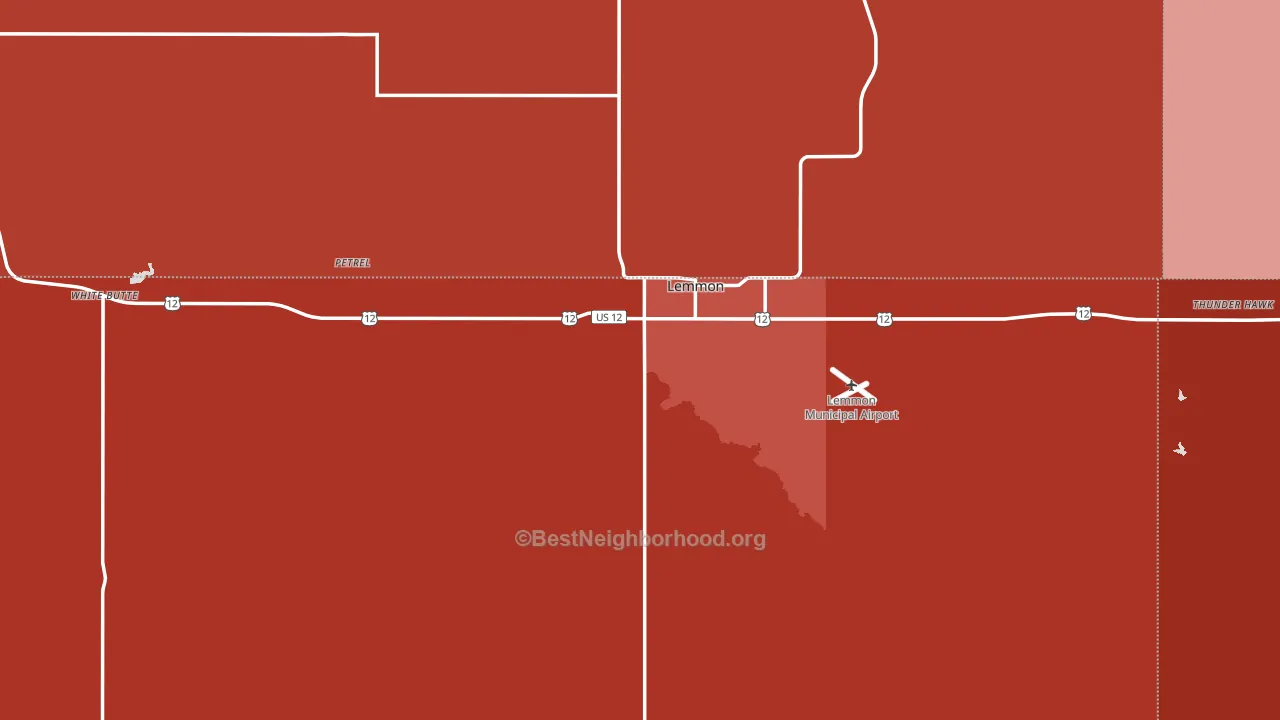 57638, SD block-group political-lean map