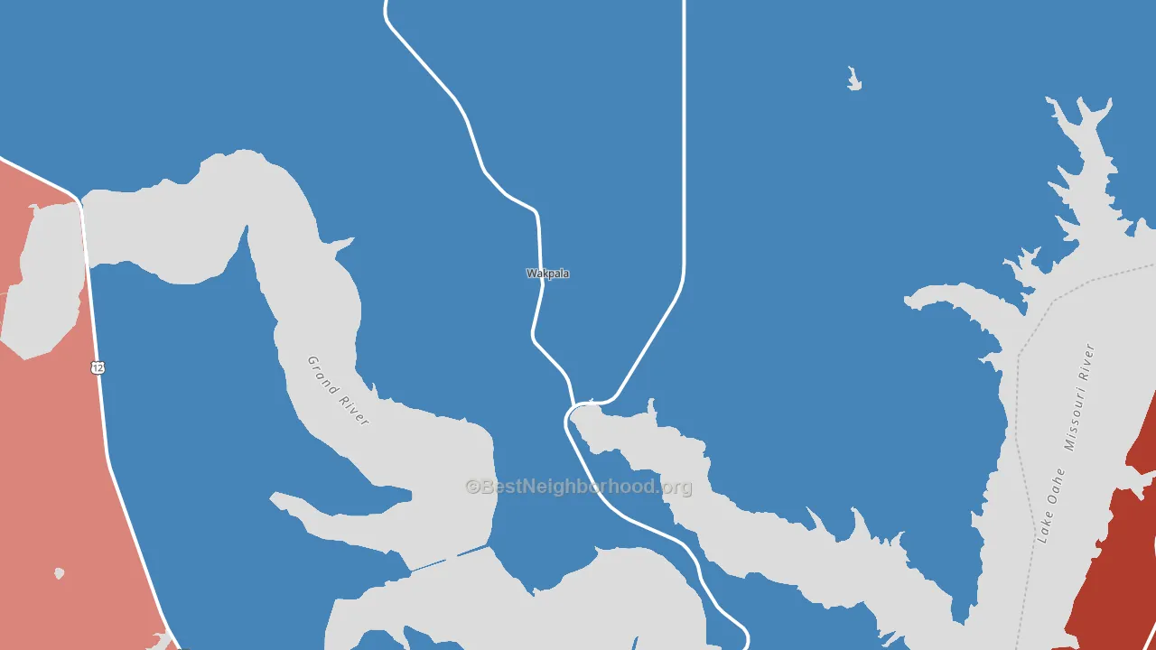 57658, SD block-group political-lean map