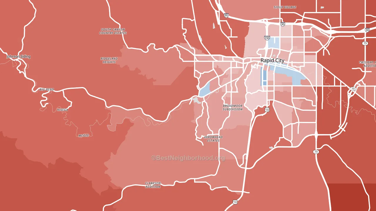 57702, SD block-group political-lean map