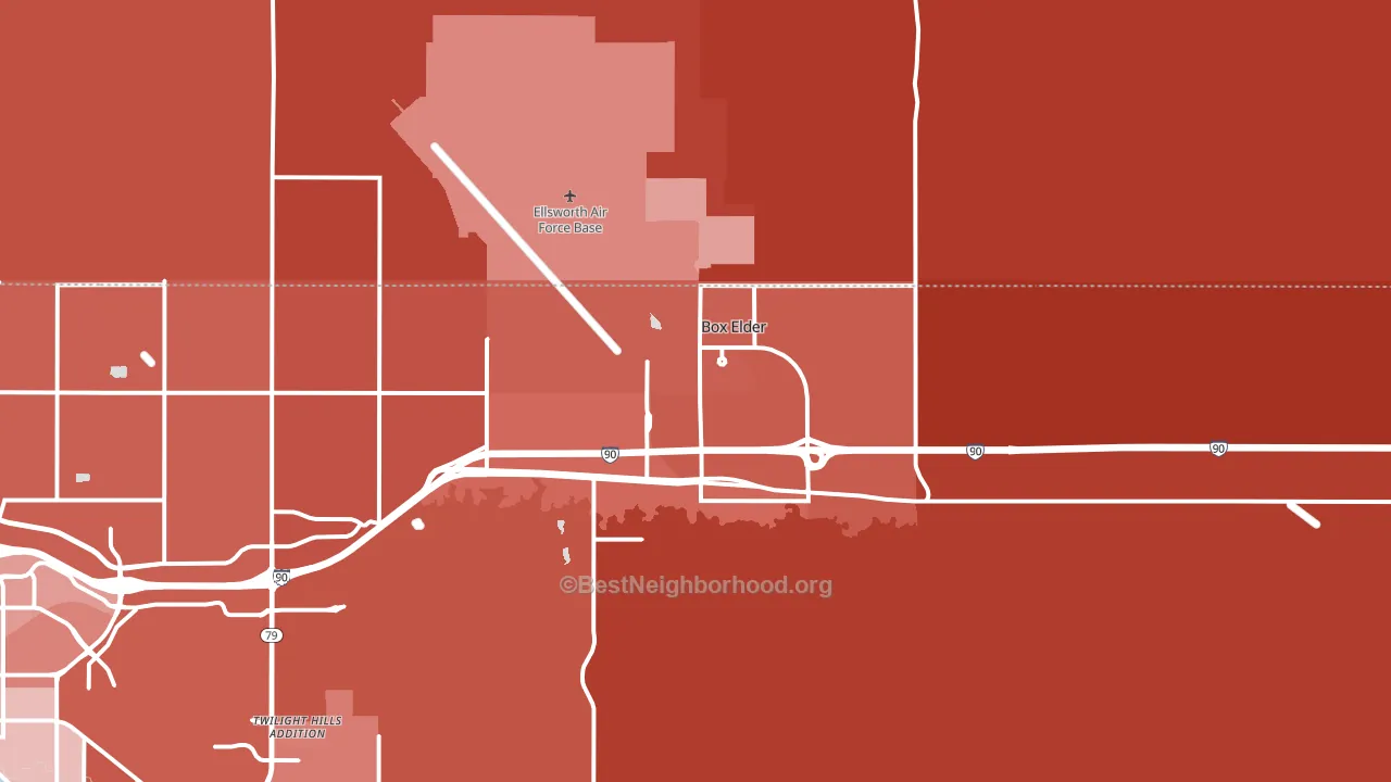 57719, SD block-group political-lean map