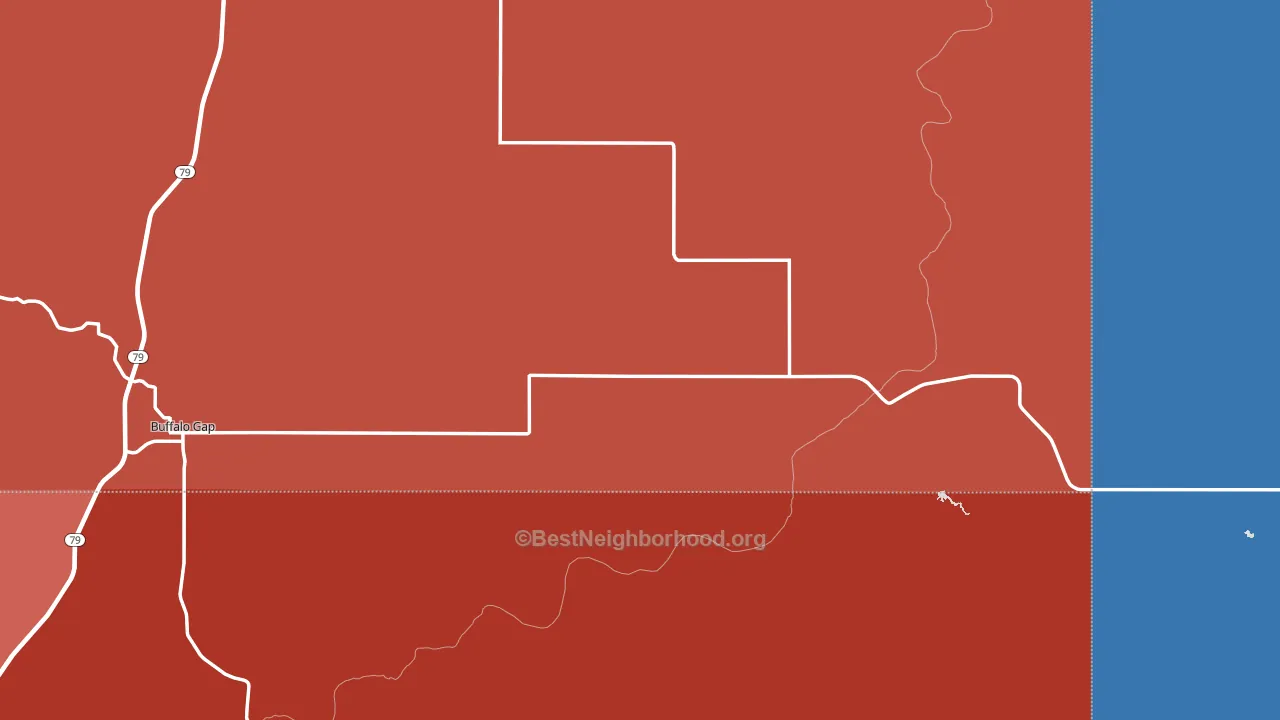57722, SD block-group political-lean map