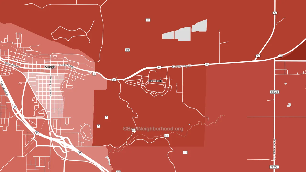 57741, SD block-group political-lean map