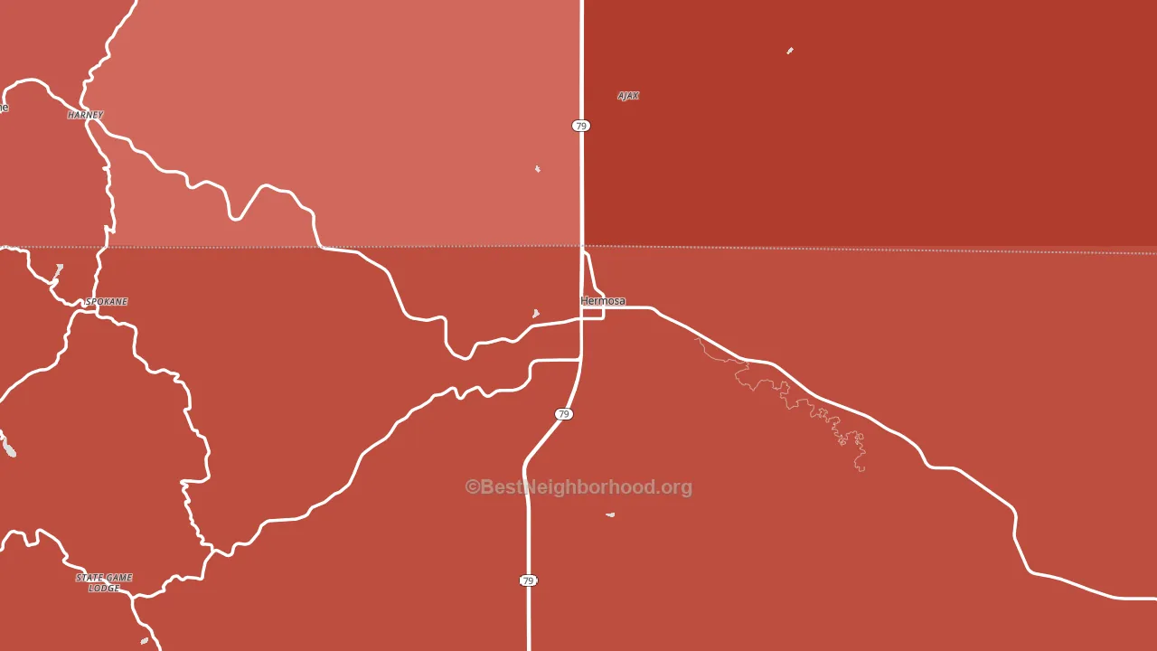 57744, SD block-group political-lean map