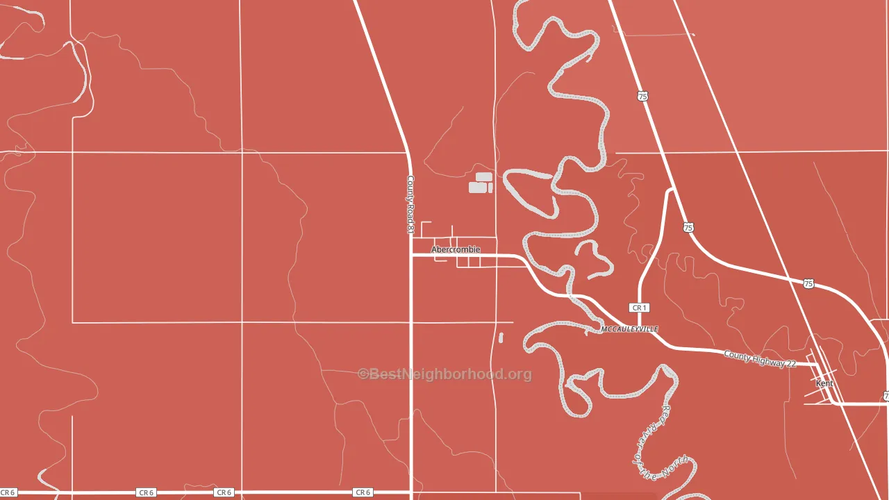 58001, ND block-group political-lean map