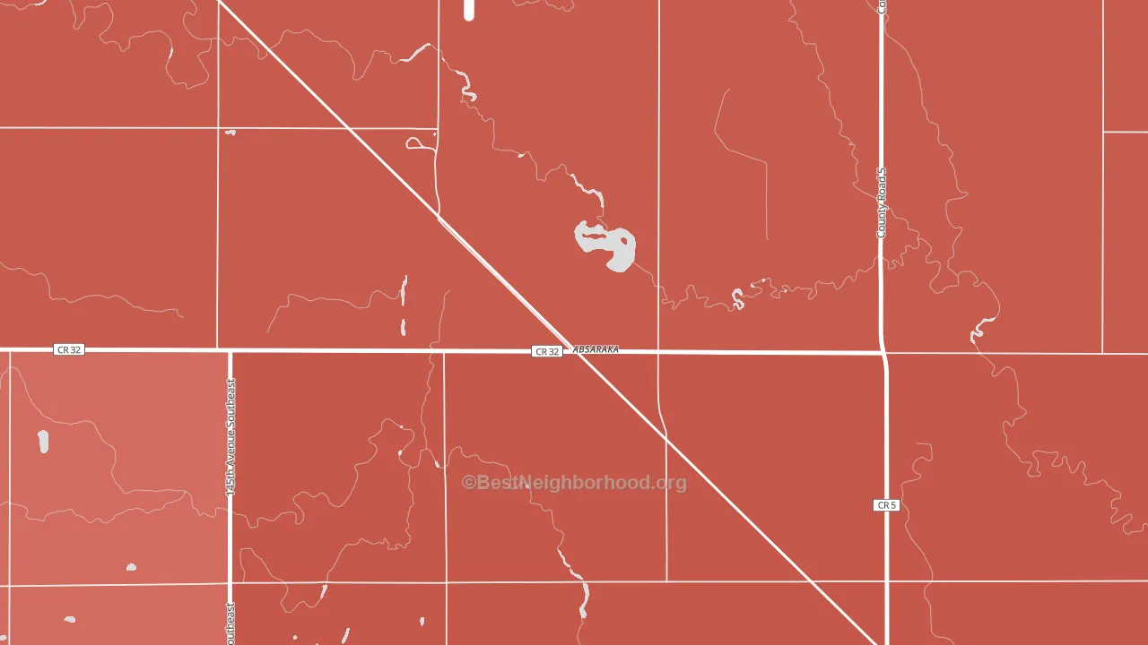 58002, ND block-group political-lean map