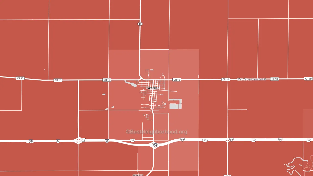 58012, ND block-group political-lean map