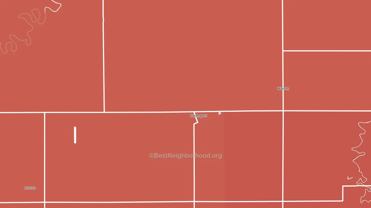 58021, ND block-group political-lean map