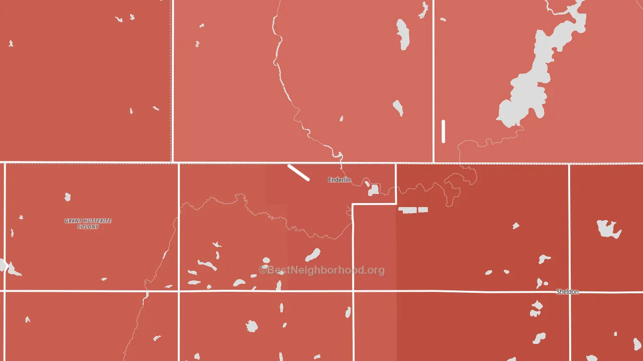 58027, ND block-group political-lean map