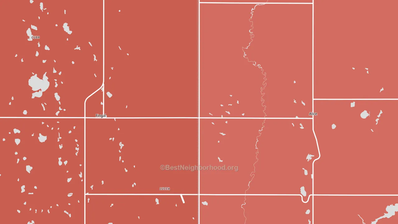 58031, ND block-group political-lean map