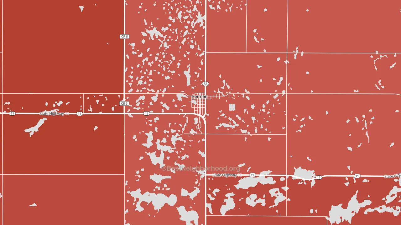 58032, ND block-group political-lean map