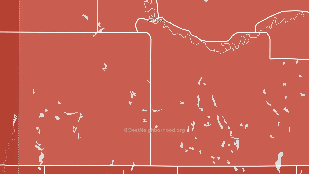 58033, ND block-group political-lean map
