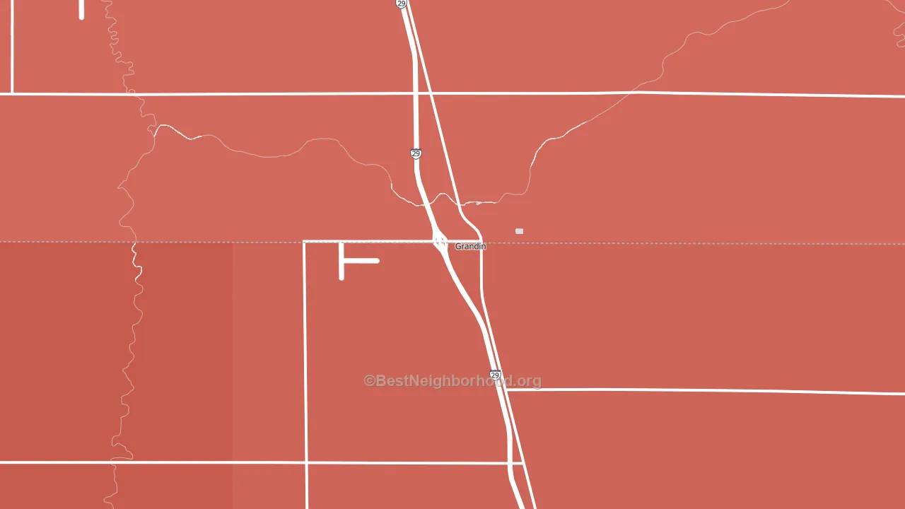 58038, ND block-group political-lean map