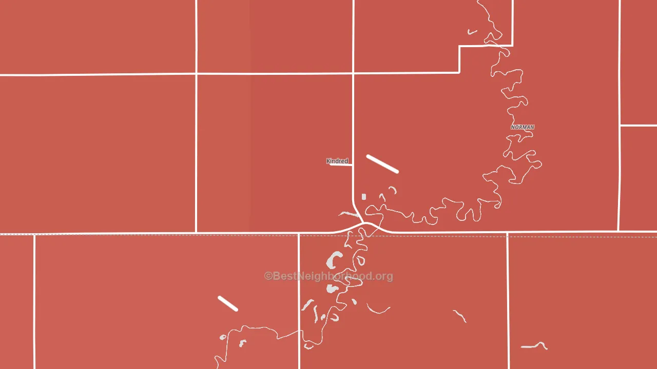 58051, ND block-group political-lean map