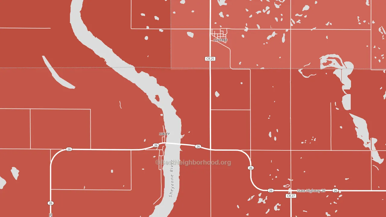 58056, ND block-group political-lean map