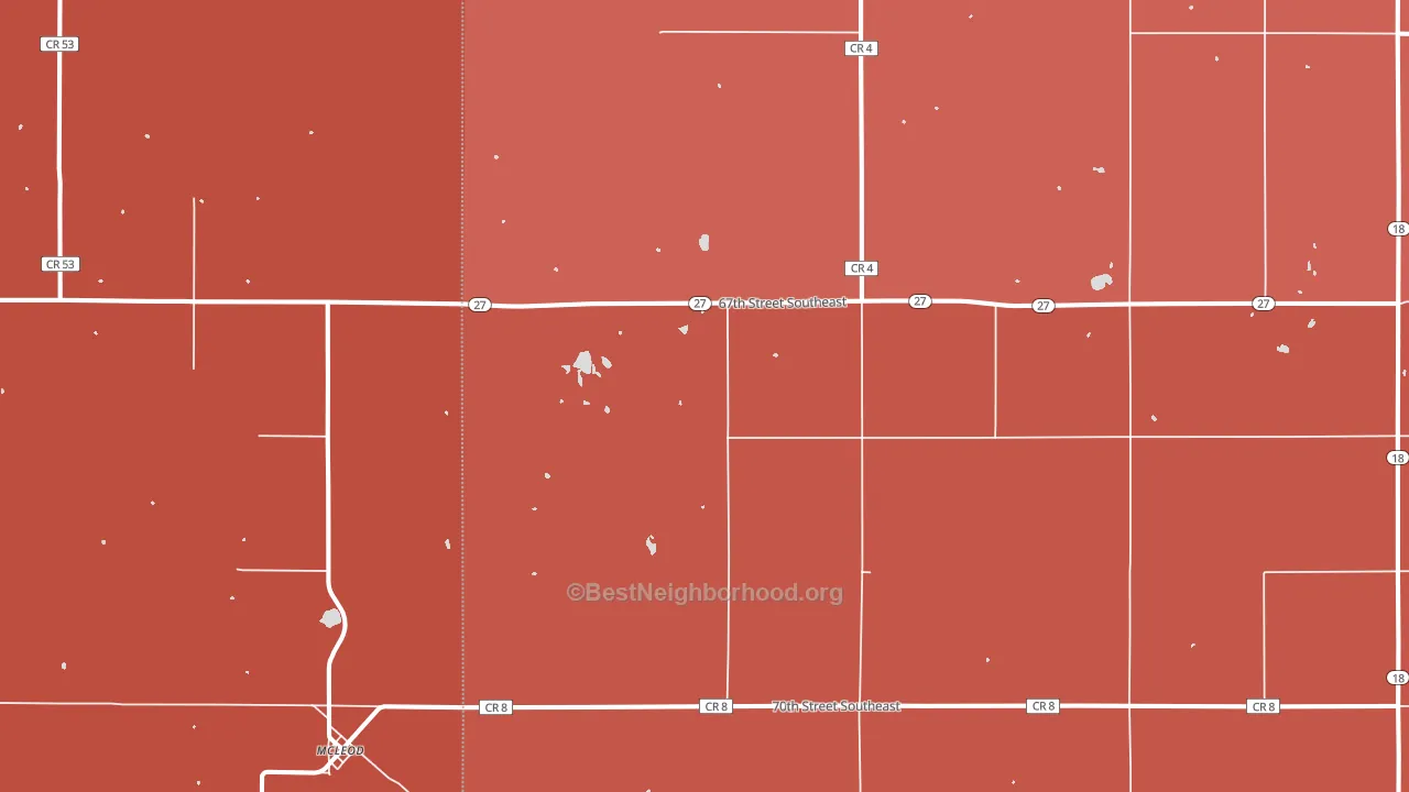 58057, ND block-group political-lean map
