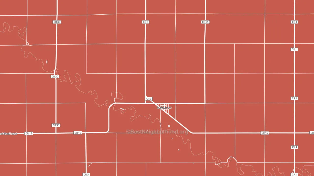 58058, ND block-group political-lean map