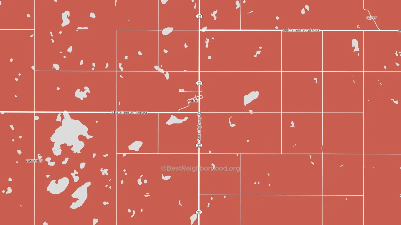 58062, ND block-group political-lean map