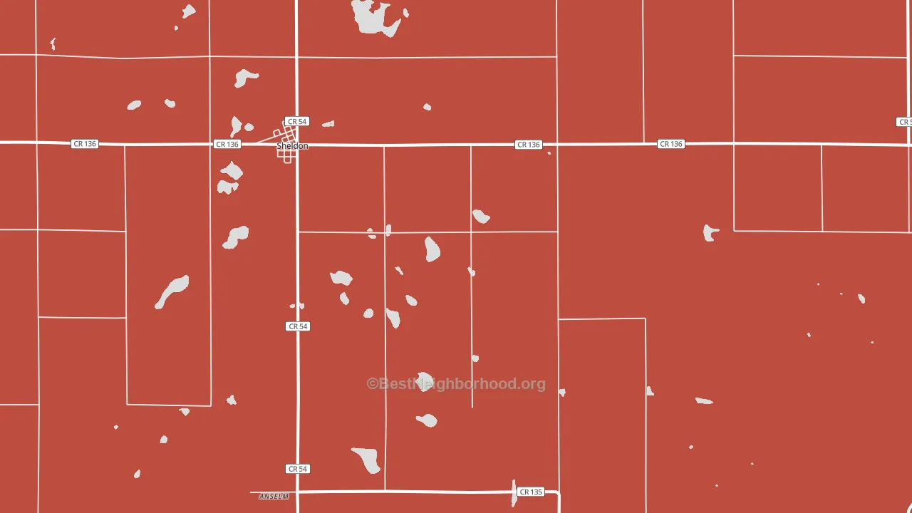 58068, ND block-group political-lean map